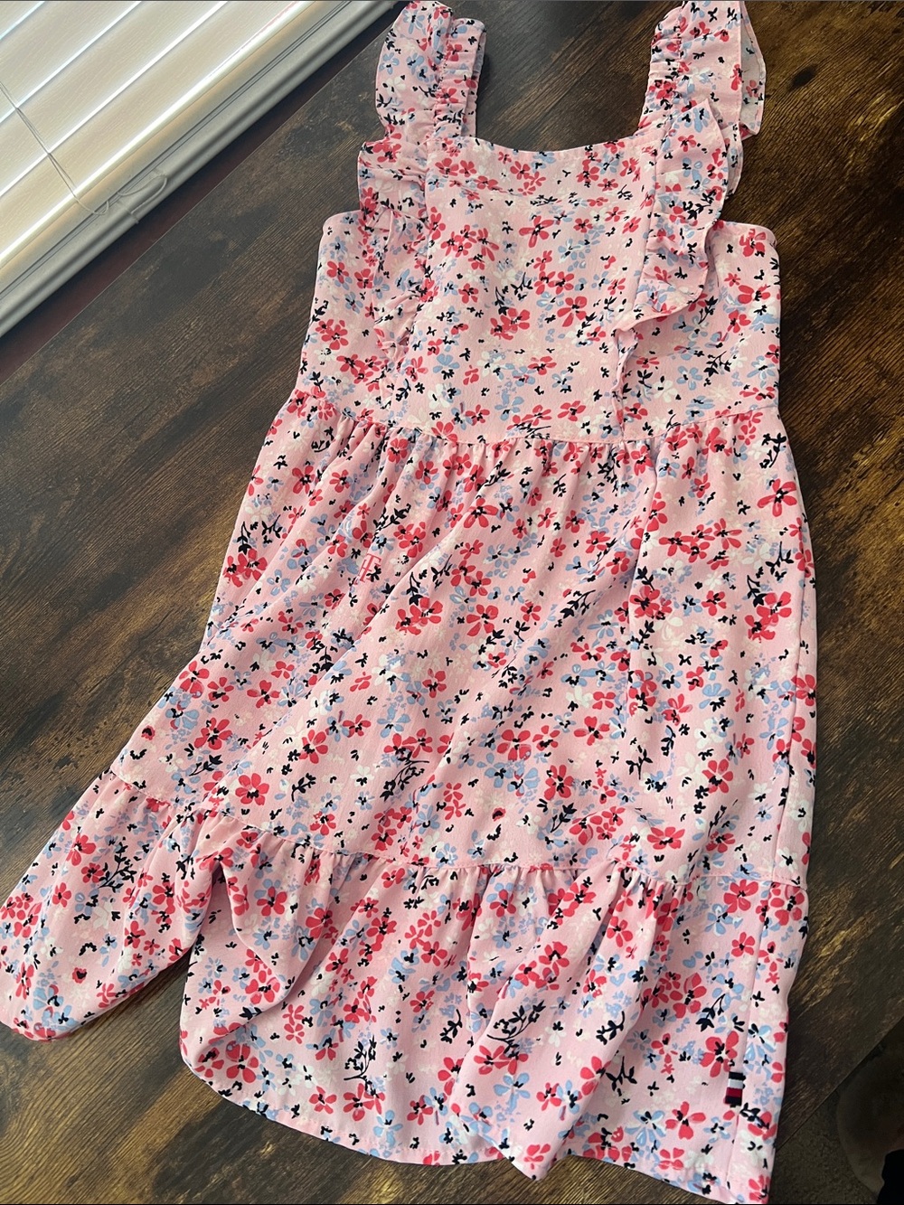 Tommy Hilfiger Pink Floral Ruffle Sundress